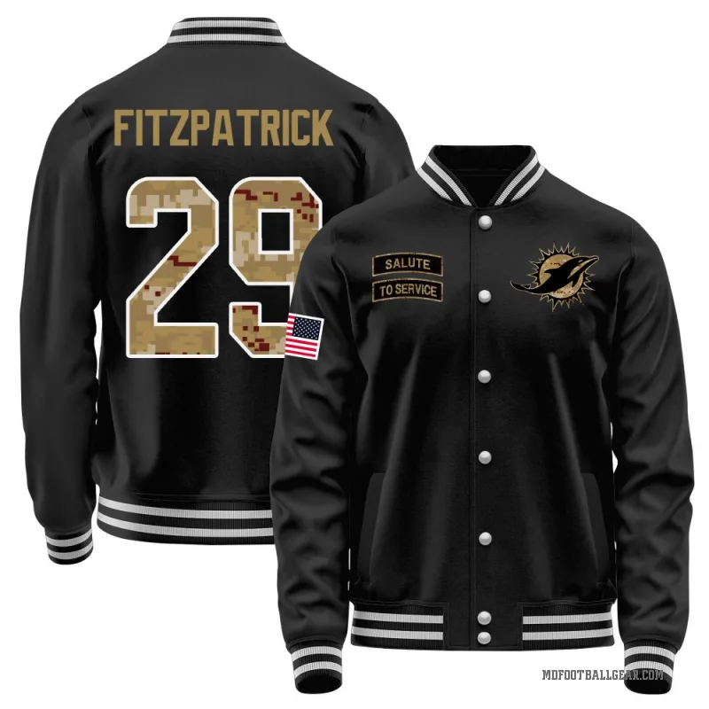 Minkah Fitzpatrick Youth Black Miami Dolphins Salute to Service Sideline Performance Jacket