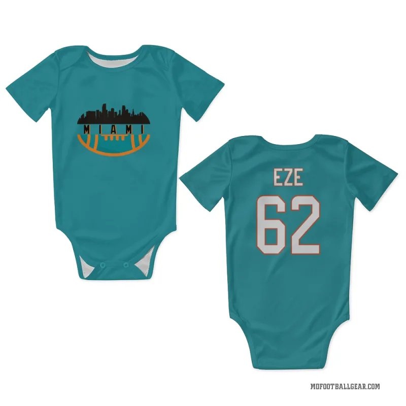 Obinna Eze  Aqua Miami Dolphins  Newborn & Infant Bodysuit