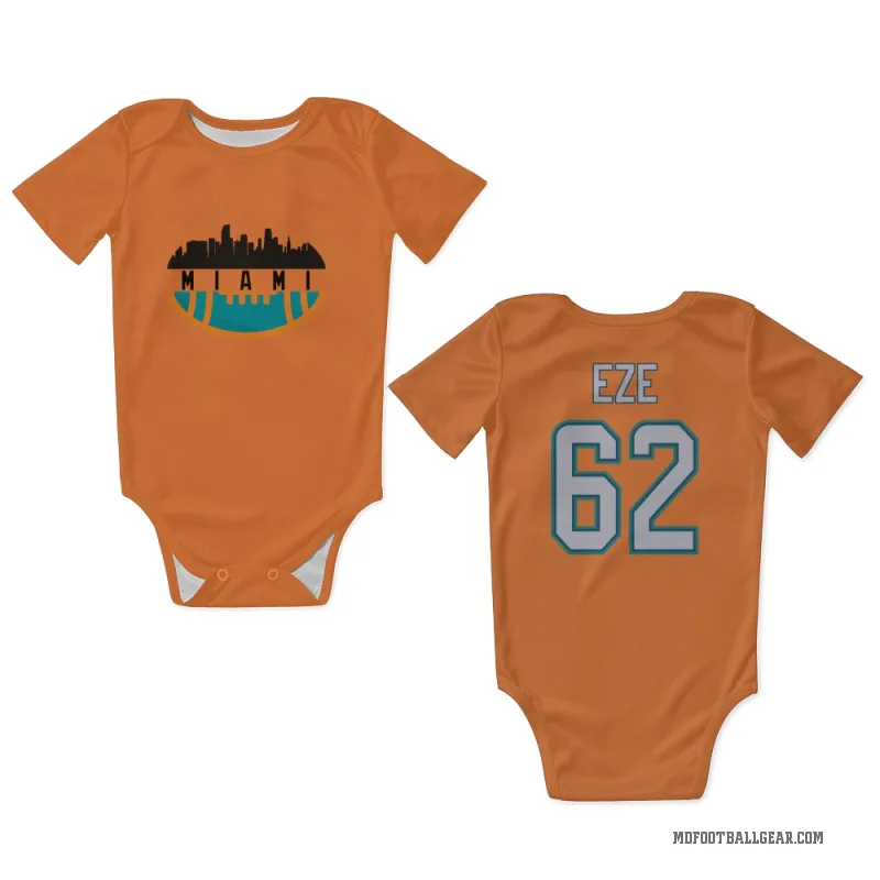 Obinna Eze  Orange Miami Dolphins  Newborn & Infant Bodysuit