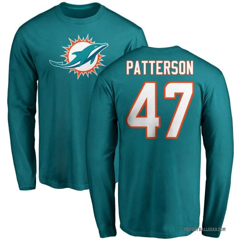 Riley Patterson Men's Aqua Miami Dolphins Logo Long Sleeve T-Shirt -