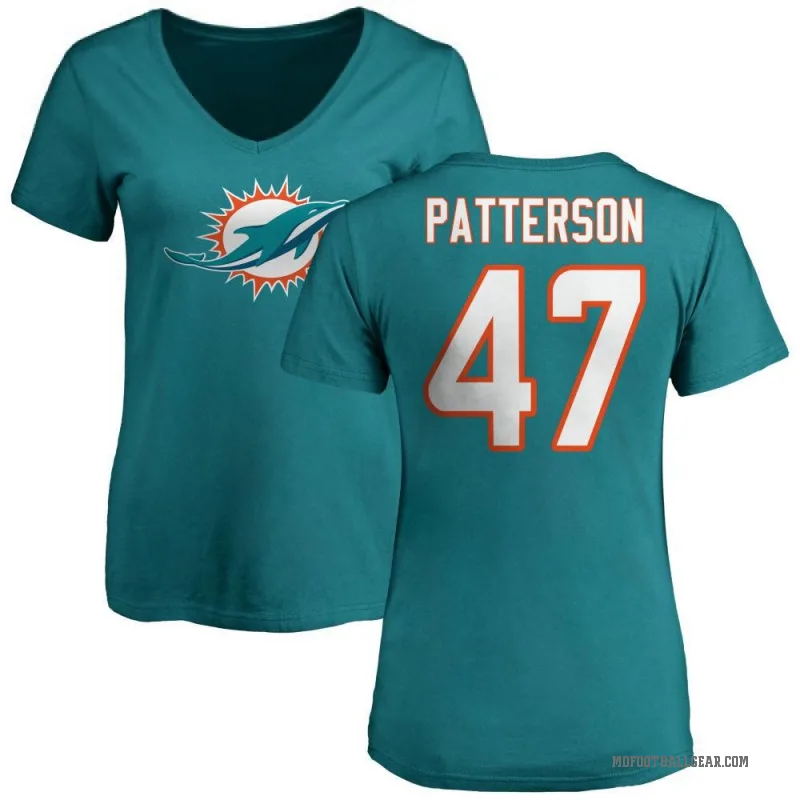 Riley Patterson Women's Aqua Miami Dolphins Logo Slim Fit T-Shirt -