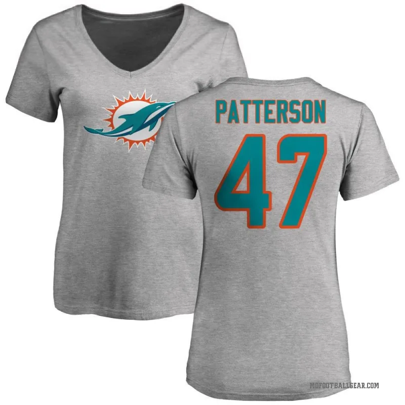 Riley Patterson Women's Ash Miami Dolphins Logo Slim Fit T-Shirt -