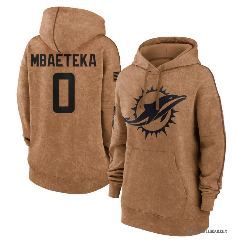 Roy Mbaeteka Women's Brown Miami Dolphins 2023 Salute To Service Pullover Hoodie