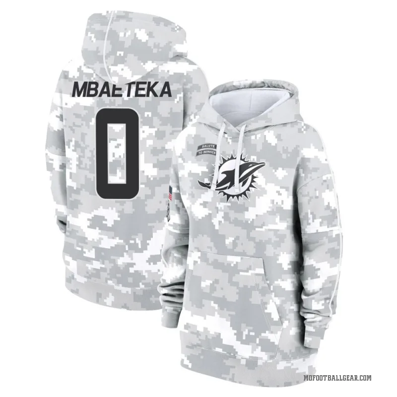 Roy Mbaeteka Women's Camo Miami Dolphins Arctic 2024 Salute to Service Club Fleece Pullover Hoodie