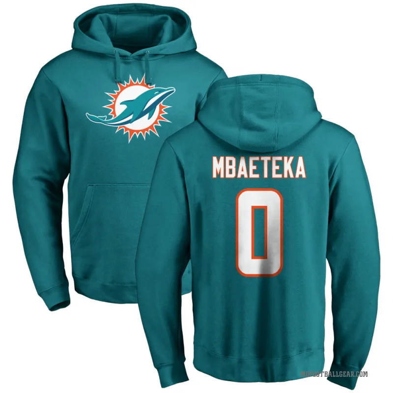 Roy Mbaeteka Youth Aqua Miami Dolphins Pro Line Logo Pullover Hoodie