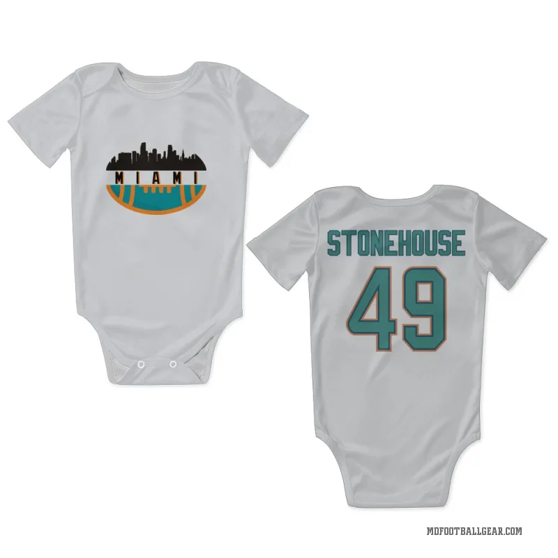 Ryan Stonehouse  White Miami Dolphins  Newborn & Infant Bodysuit