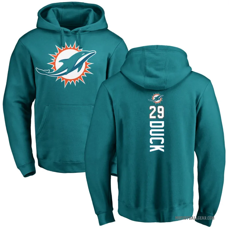 Storm Duck Men's Aqua Miami Dolphins Pro Line Backer Pullover Hoodie