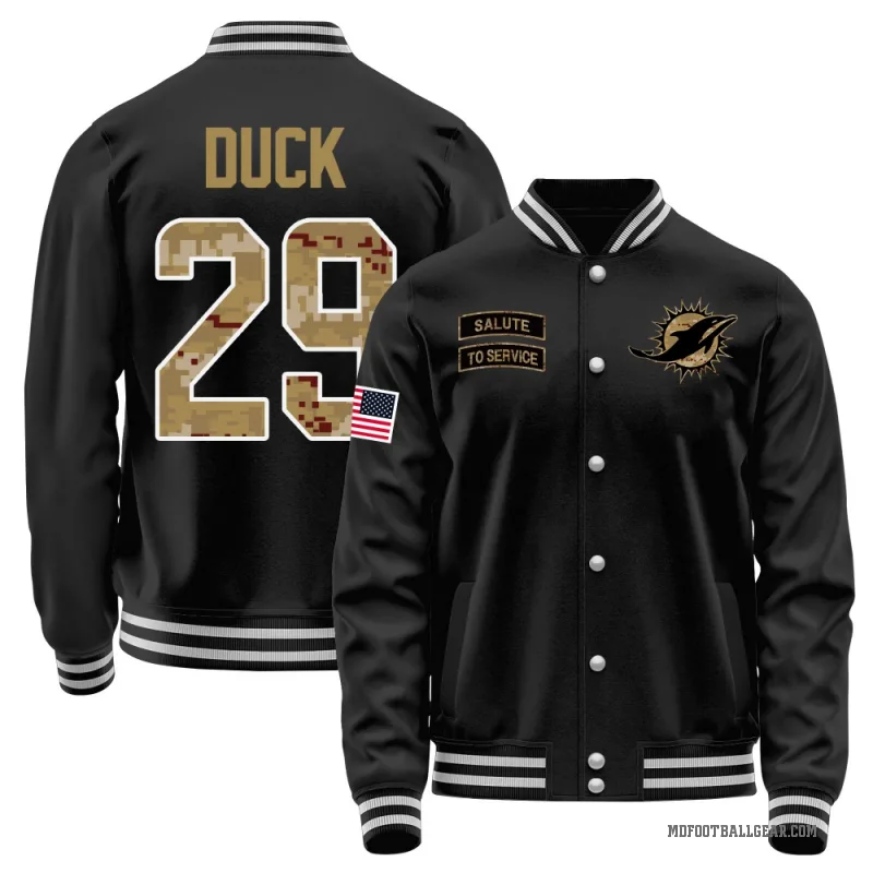 Storm Duck Youth Black Miami Dolphins Salute to Service Sideline Performance Jacket