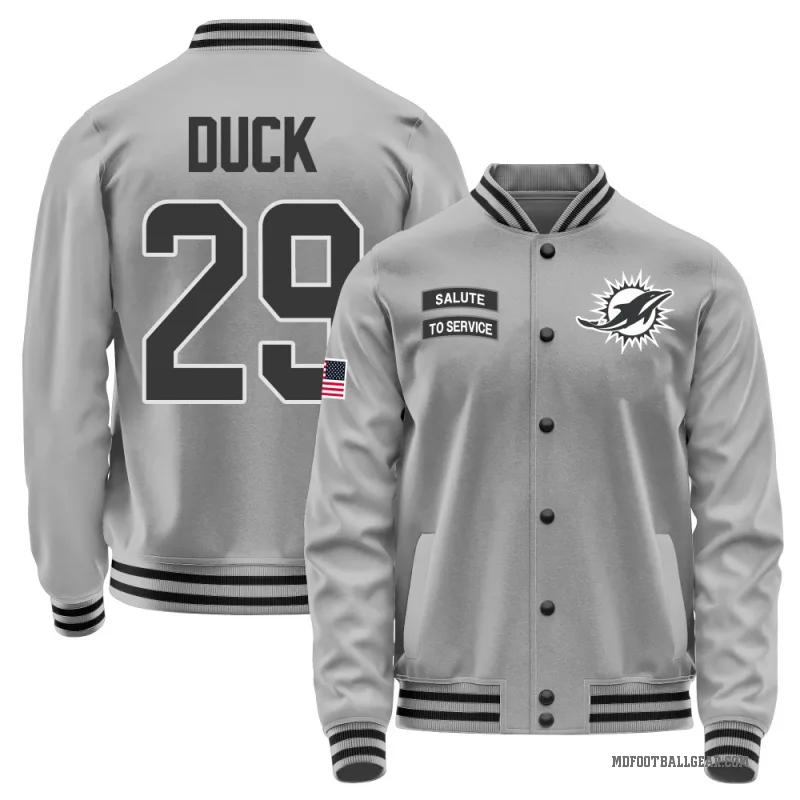 Storm Duck Youth Gray Miami Dolphins Salute to Service Performance Jacket