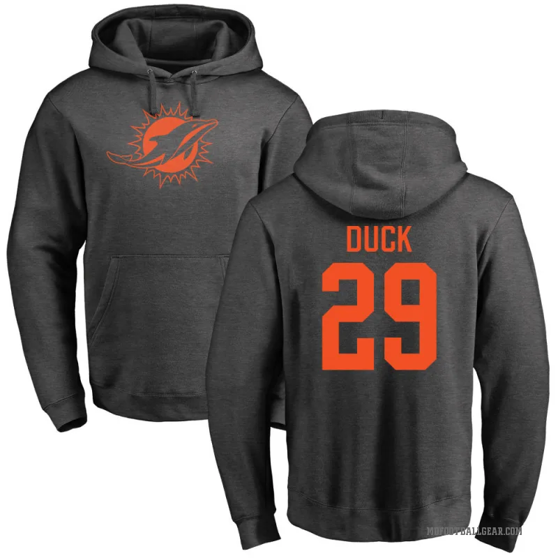 Storm Duck Youth Miami Dolphins Pro Line by Branded Ash One Color Pullover Hoodie