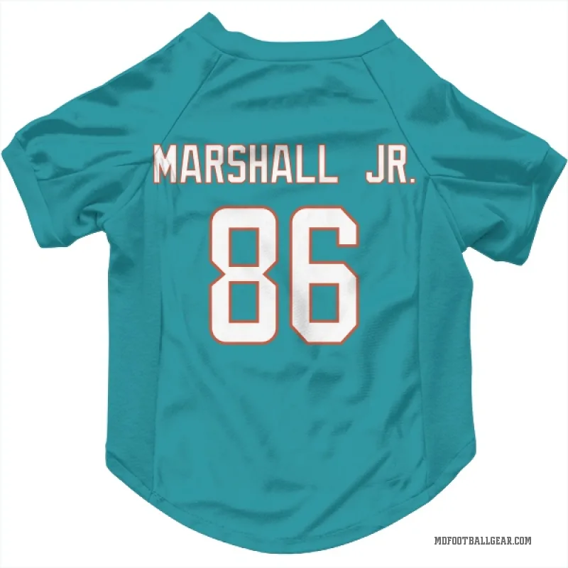Terrace Marshall Jr.  Aqua Miami Dolphins  Cat & Dog Pet Jersey