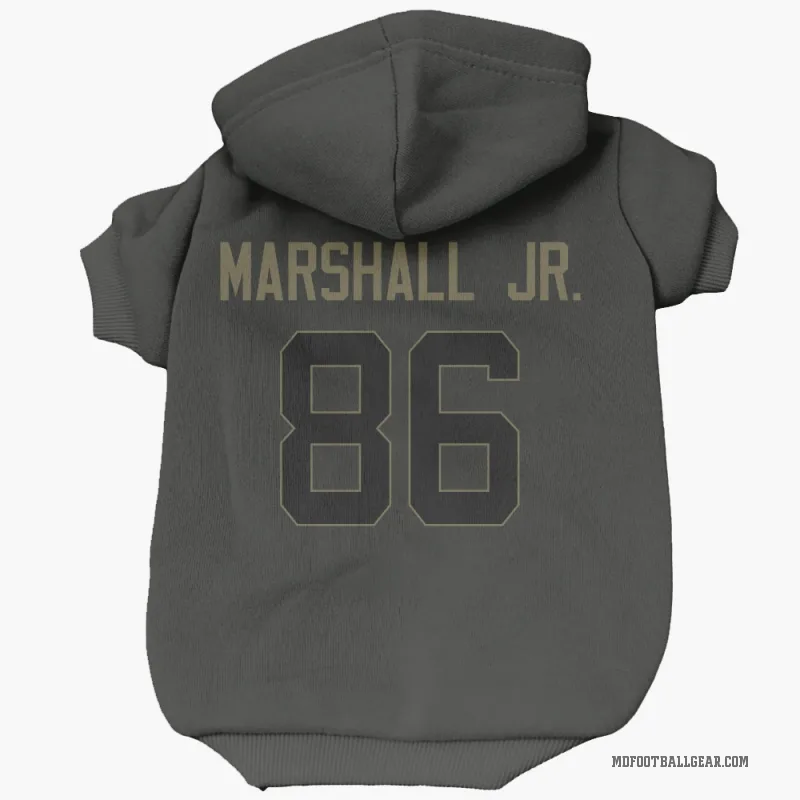 Terrace Marshall Jr.  Black Miami Dolphins  Service Cat & Dog Pet Hoodie