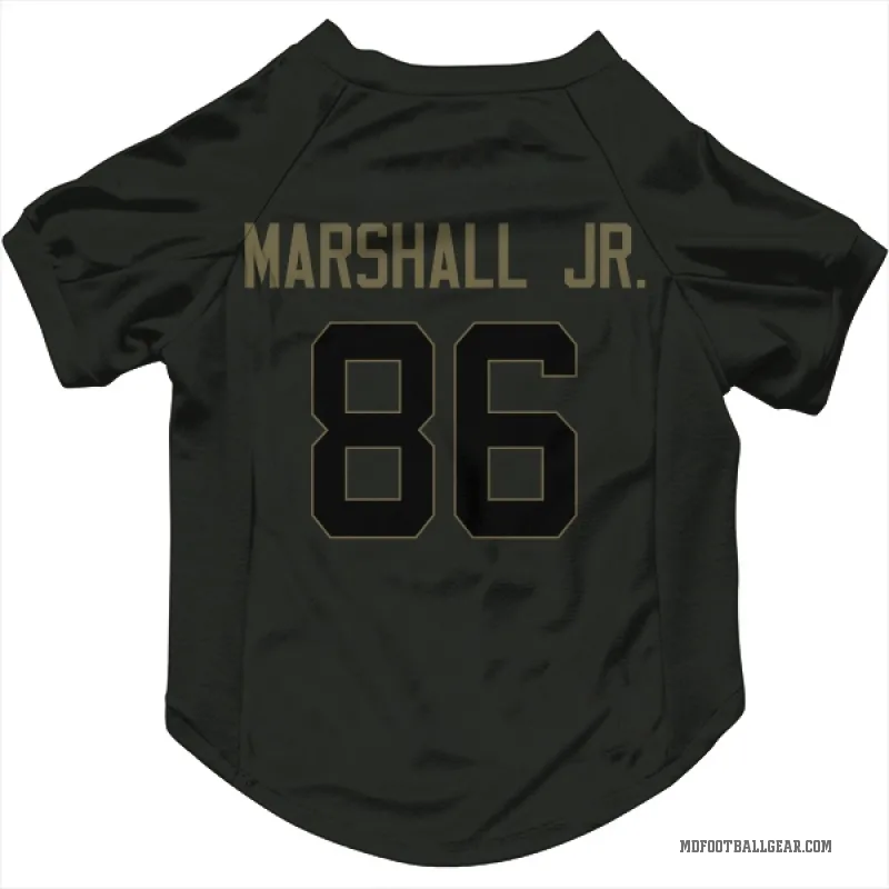 Terrace Marshall Jr.  Black Miami Dolphins  Service Cat & Dog Pet Jersey