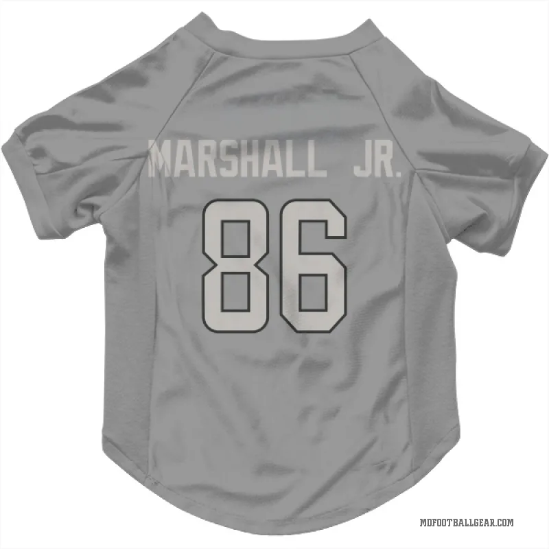 Terrace Marshall Jr.  Charcoal Miami Dolphins  Cat & Dog Pet Jersey