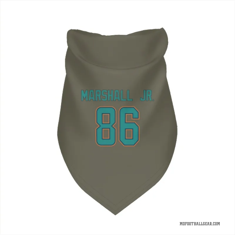 Terrace Marshall Jr.  Olive Miami Dolphins  Cat & Dog Pet Bandana