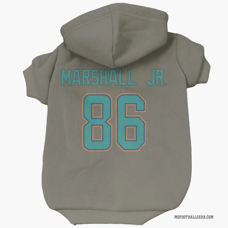 Terrace Marshall Jr.  Olive Miami Dolphins  Cat & Dog Pet Hoodie