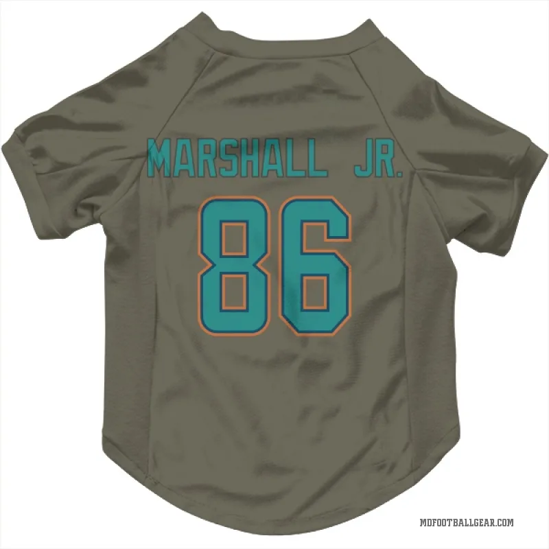 Terrace Marshall Jr.  Olive Miami Dolphins  Cat & Dog Pet Jersey