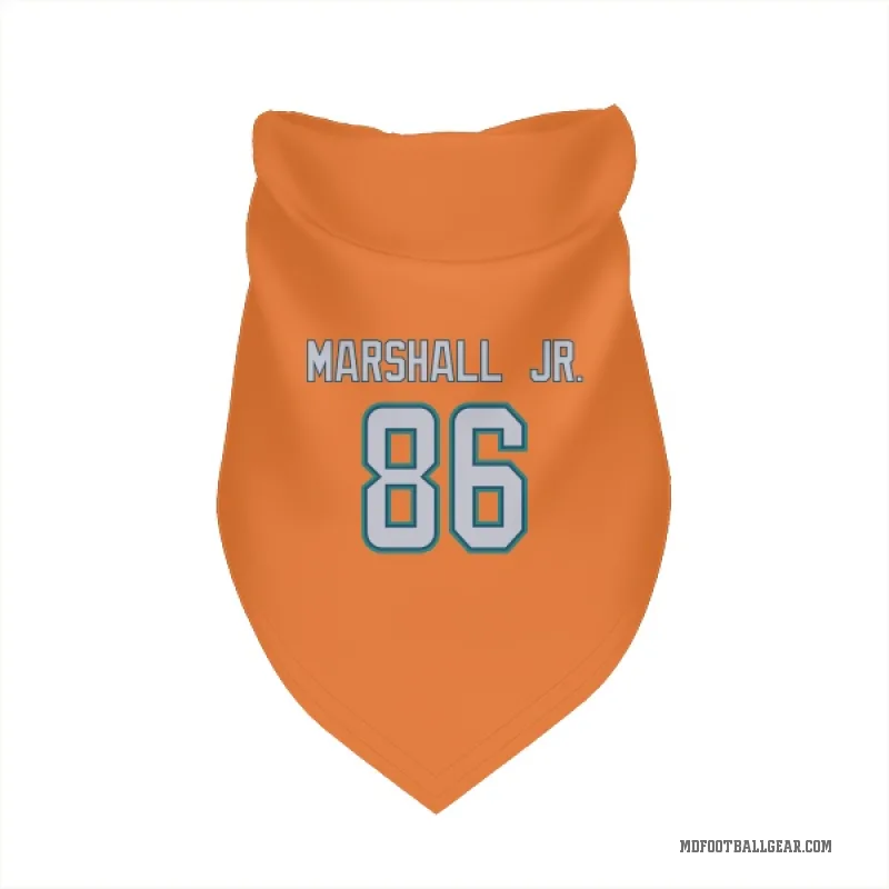 Terrace Marshall Jr.  Orange Miami Dolphins  Cat & Dog Pet Bandana