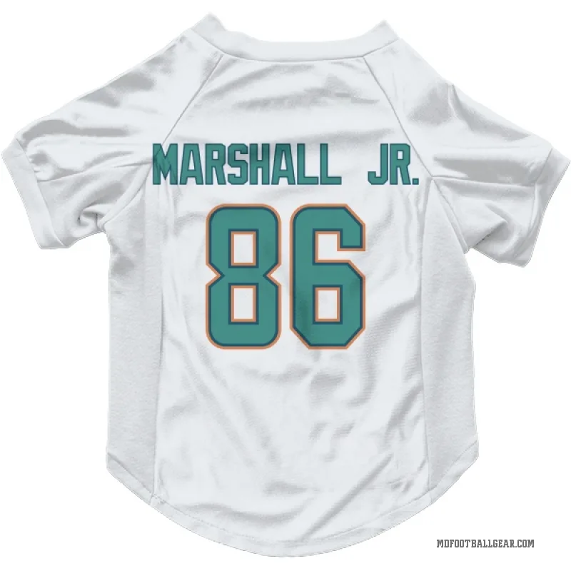Terrace Marshall Jr.  White Miami Dolphins  Cat & Dog Pet Jersey