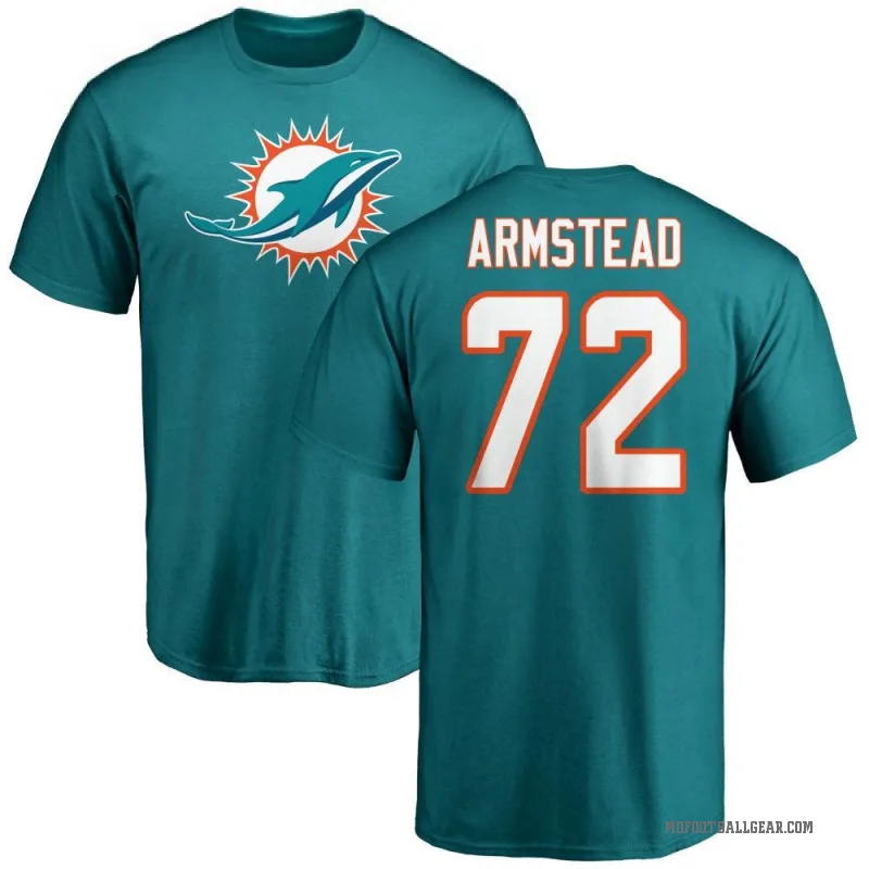 Terron Armstead Men's Aqua Miami Dolphins Logo T-Shirt -