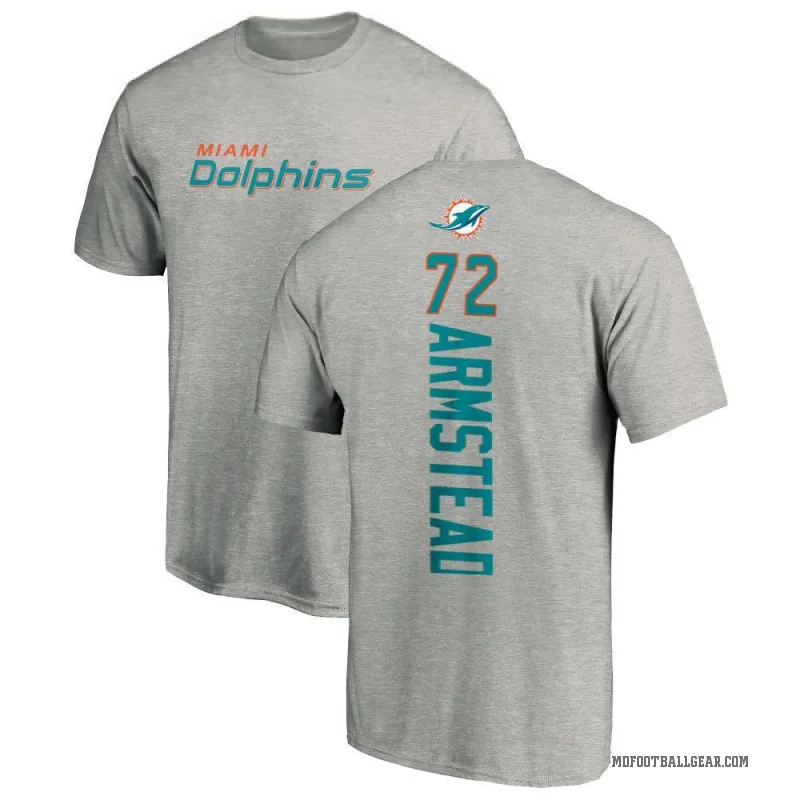 Terron Armstead Men's Ash Miami Dolphins Backer T-Shirt -