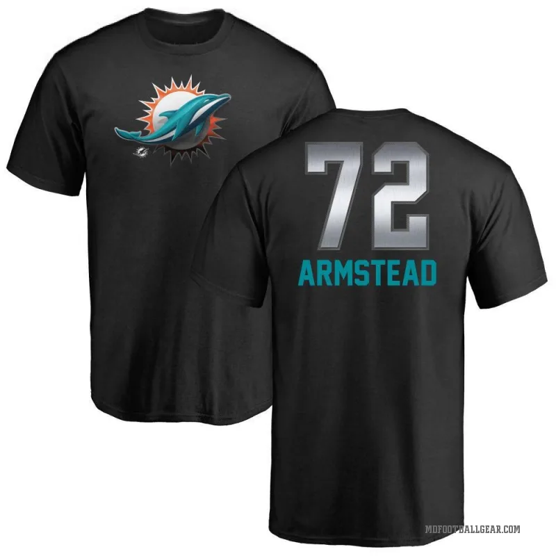 Terron Armstead Men's Black Miami Dolphins Midnight Mascot T-Shirt -