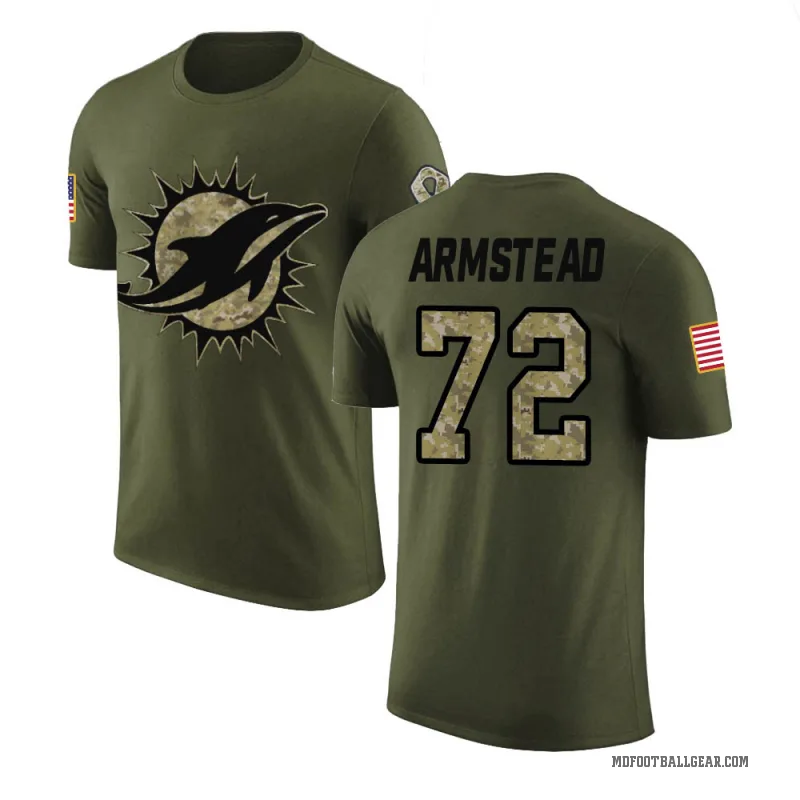 Terron Armstead Men's Olive Miami Dolphins Salute to Service T-Shirt