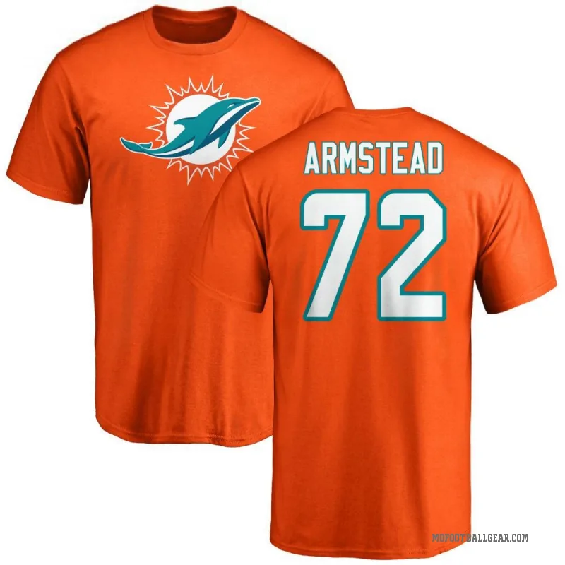 Terron Armstead Men's Orange Miami Dolphins Logo T-Shirt -