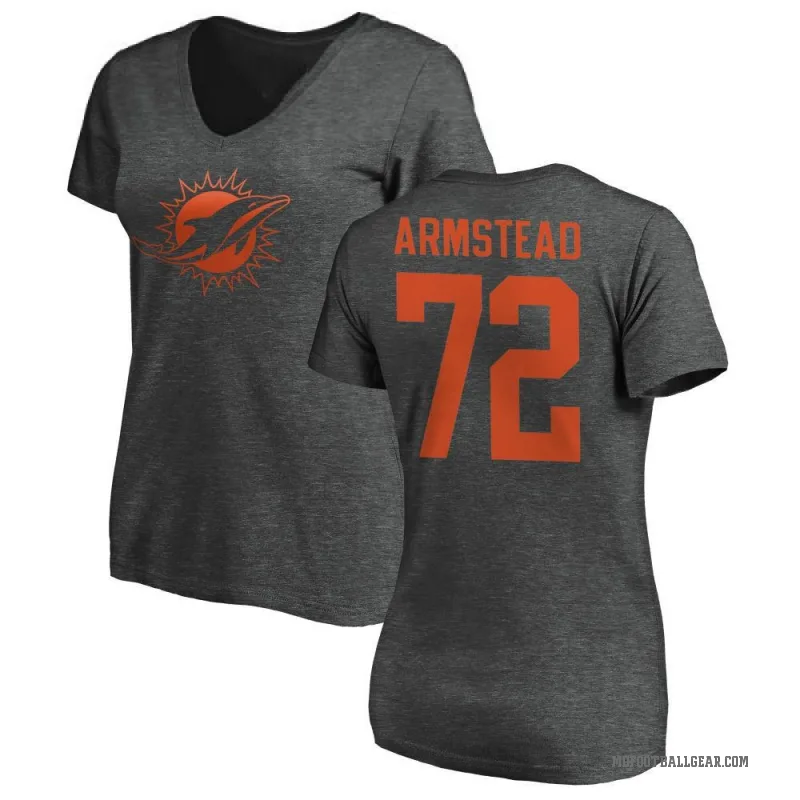 Terron Armstead Women's Ash Miami Dolphins One Color T-Shirt -