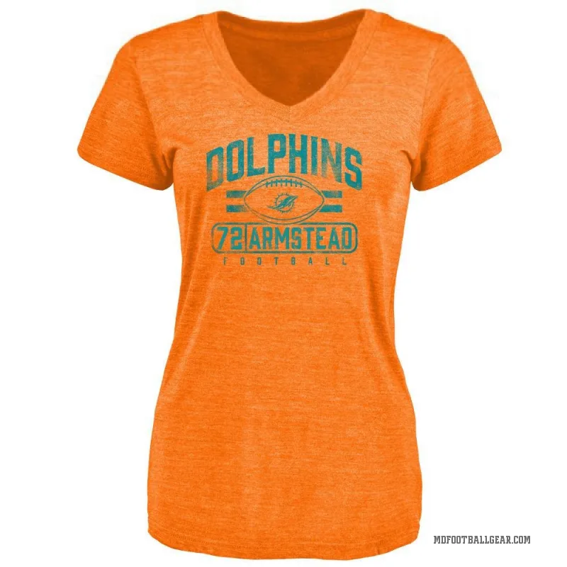 Terron Armstead Women's Orange Miami Dolphins Flanker T-Shirt -