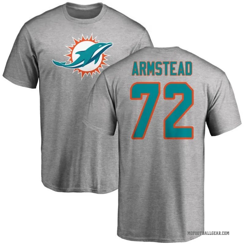 Terron Armstead Youth Ash Miami Dolphins Logo T-Shirt -