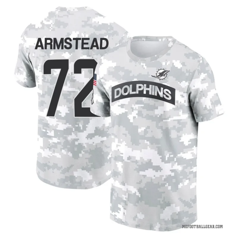 Terron Armstead Youth Camo Miami Dolphins Arctic 2024 Salute to Service Performance T-Shirt
