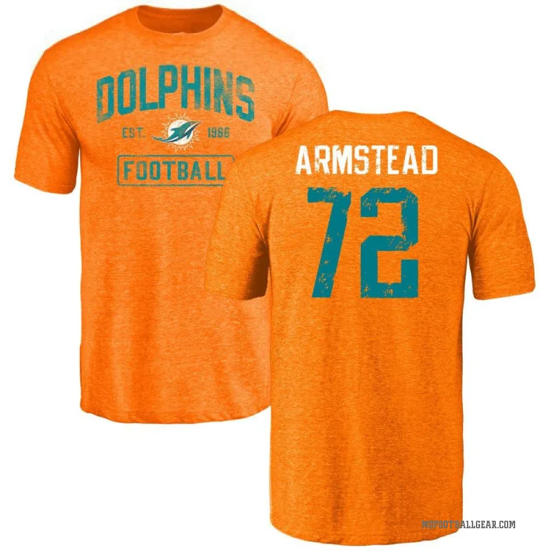 Terron Armstead Youth Orange Miami Dolphins Distressed T-Shirt