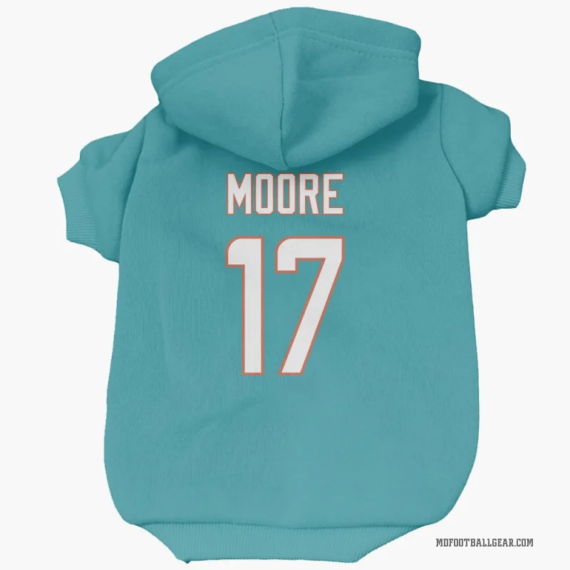 Trey Moore  Aqua Miami Dolphins  Cat & Dog Pet Hoodie