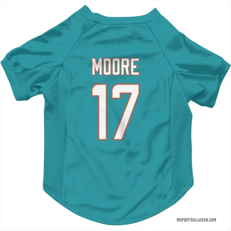 Trey Moore  Aqua Miami Dolphins  Cat & Dog Pet Jersey