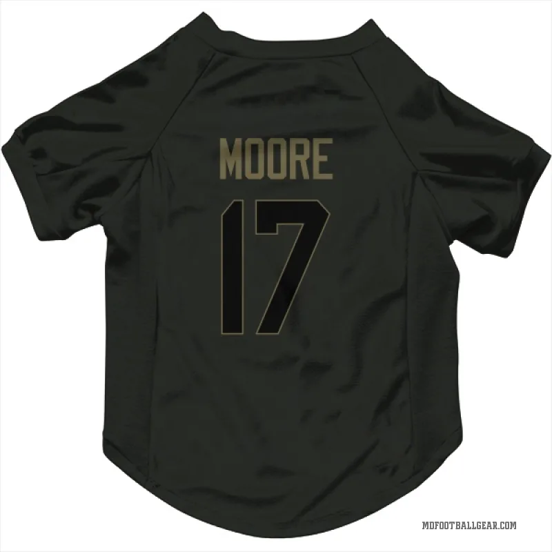 Trey Moore  Black Miami Dolphins  Service Cat & Dog Pet Jersey