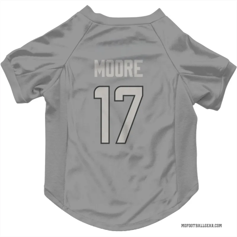 Trey Moore  Charcoal Miami Dolphins  Cat & Dog Pet Jersey