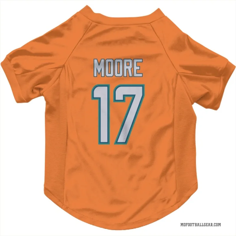 Trey Moore  Orange Miami Dolphins  Cat & Dog Pet Jersey