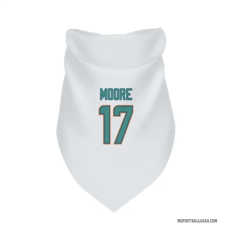 Trey Moore  White Miami Dolphins  Cat & Dog Pet Bandana