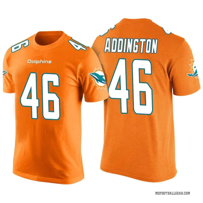 Tucker Addington Men's Orange Miami Dolphins Color Rush T-Shirt