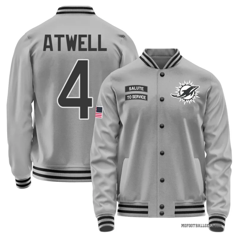 Tutu Atwell Youth Gray Miami Dolphins Salute to Service Performance Jacket