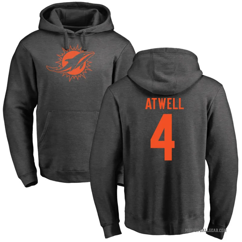 Tutu Atwell Youth Miami Dolphins Pro Line by Branded Ash One Color Pullover Hoodie