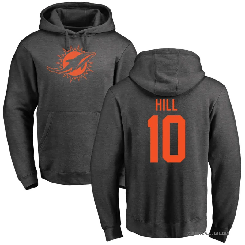 Tyreek Hill Men's Miami Dolphins Pro Line by Branded Ash One Color Pullover Hoodie