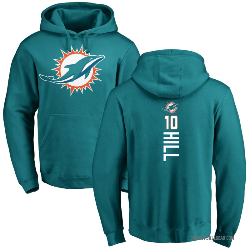 Tyreek Hill Youth Aqua Miami Dolphins Pro Line Backer Pullover Hoodie
