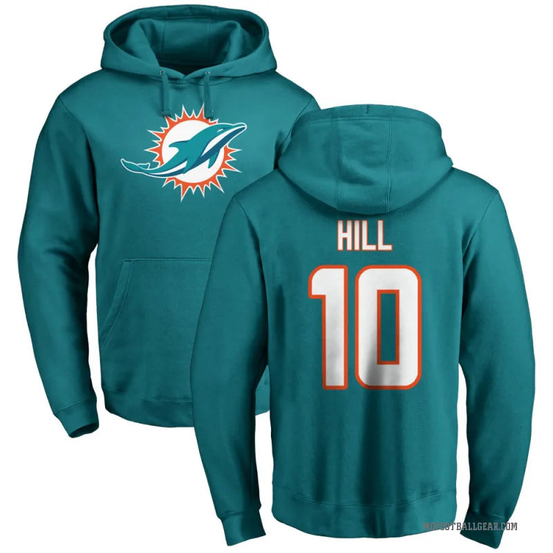 Tyreek Hill Youth Aqua Miami Dolphins Pro Line Logo Pullover Hoodie