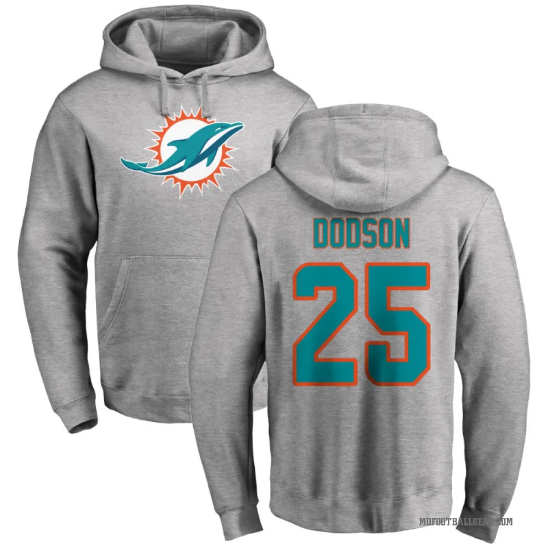 Tyrel Dodson Men's Miami Dolphins Pro Line Ash Logo Pullover Hoodie