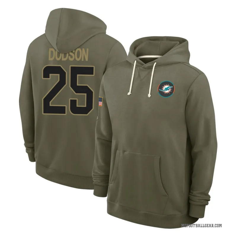 Tyrel Dodson Men's Olive Miami Dolphins 2025 Salute to Service Hoodie