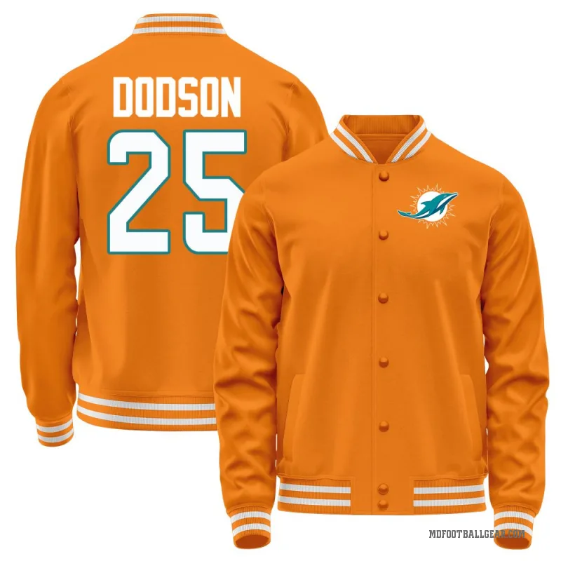 Tyrel Dodson Men's Orange Miami Dolphins Full-Snap Jacket