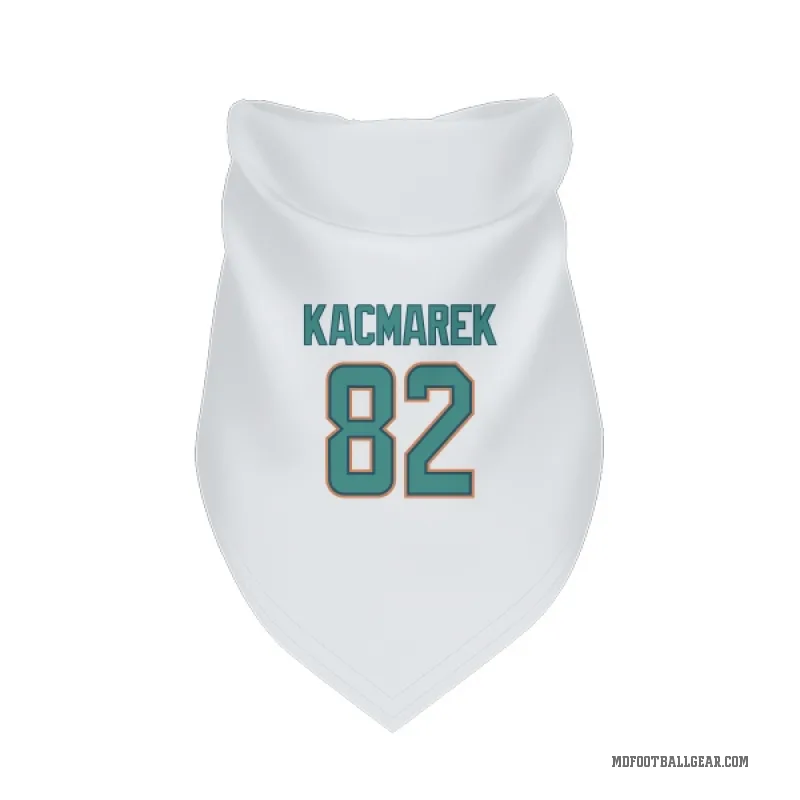 Will Kacmarek  White Miami Dolphins  Cat & Dog Pet Bandana