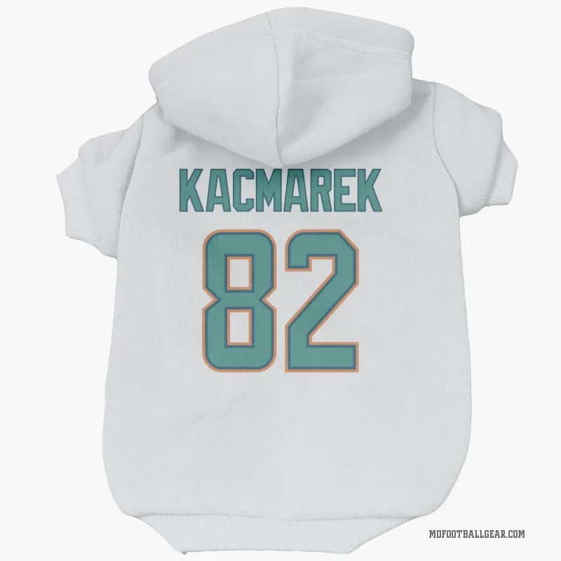 Will Kacmarek  White Miami Dolphins  Cat & Dog Pet Hoodie